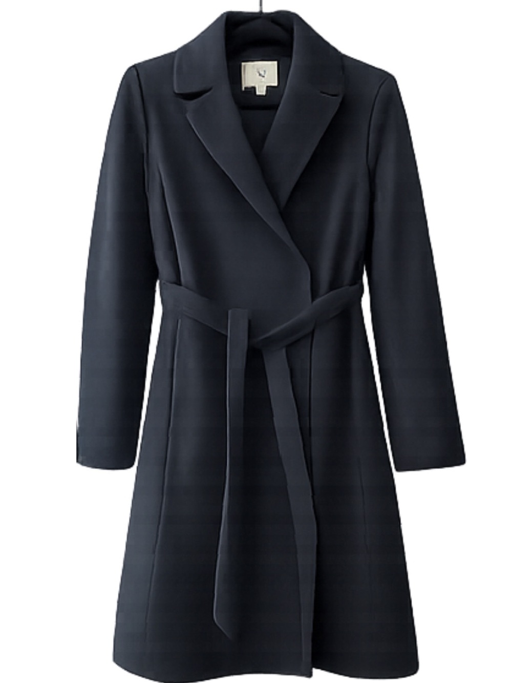 NWOT Gap Black Wool Blend Wrap Coat Belted Long Coat Women’s Small